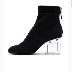 Steve Madden clear heel sock bootie